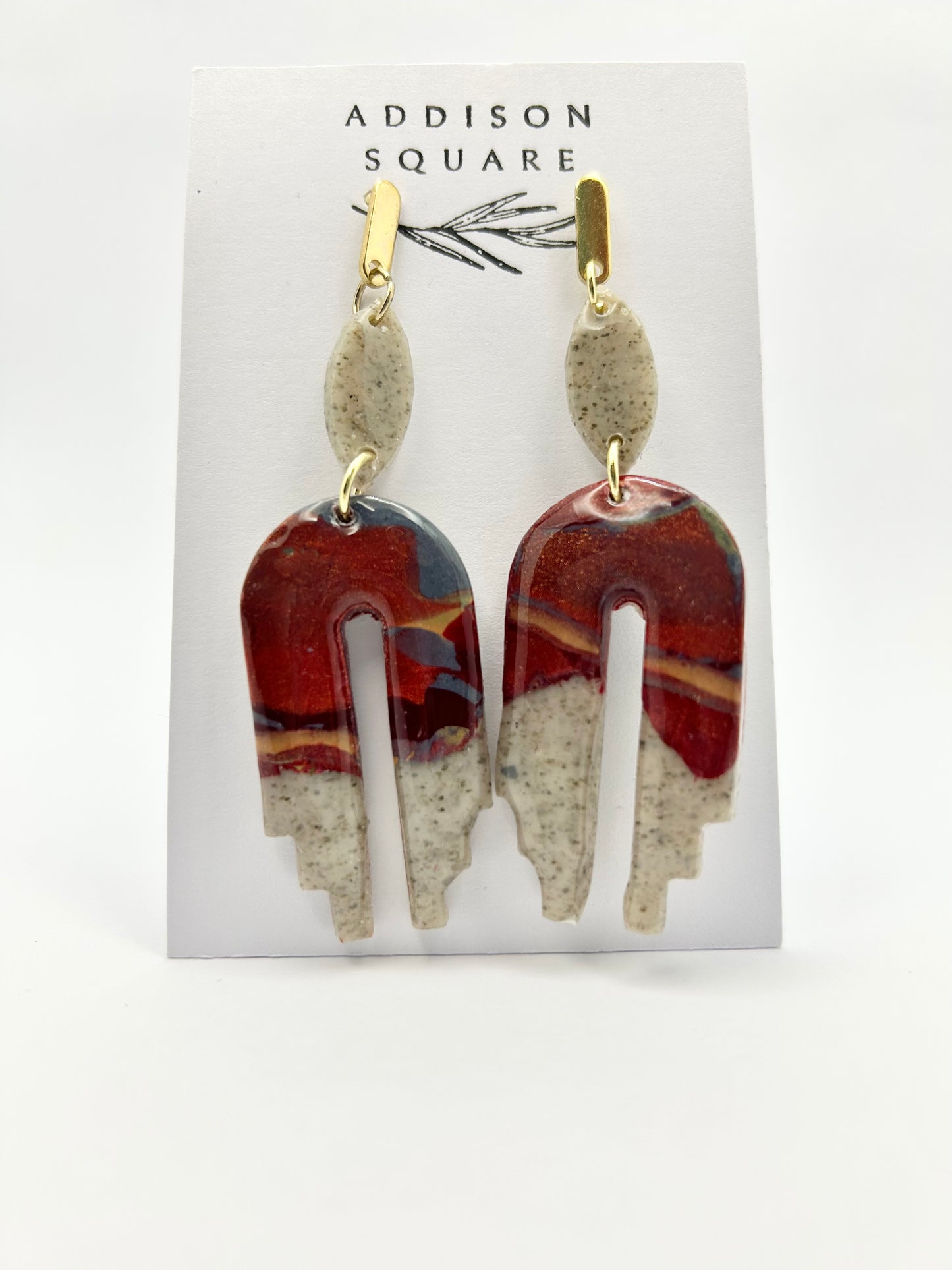 Red Cream Multicolored