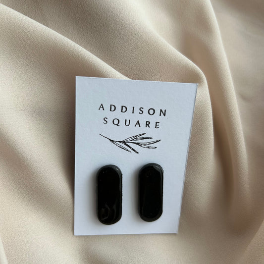 Oblong Black Stud