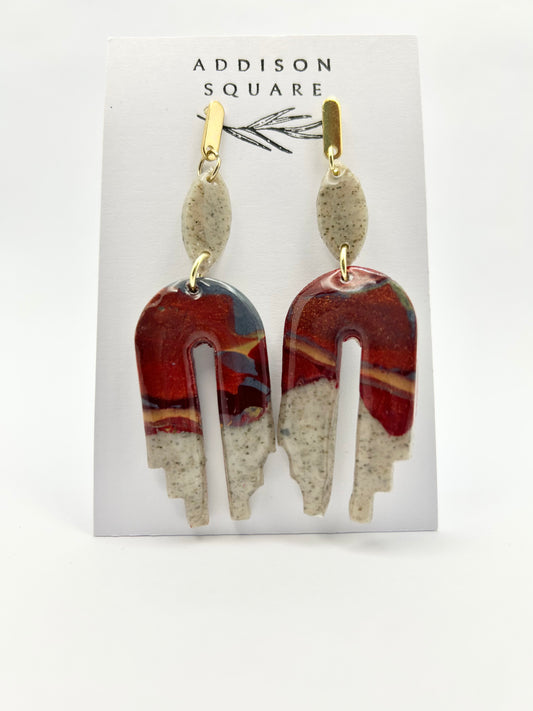 Red Cream Multicolored